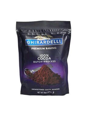 GHIRARDELLI Premium Baking DUTCH PROCESS 100% Unsweetened Cocoa Powder 8 oz Bag